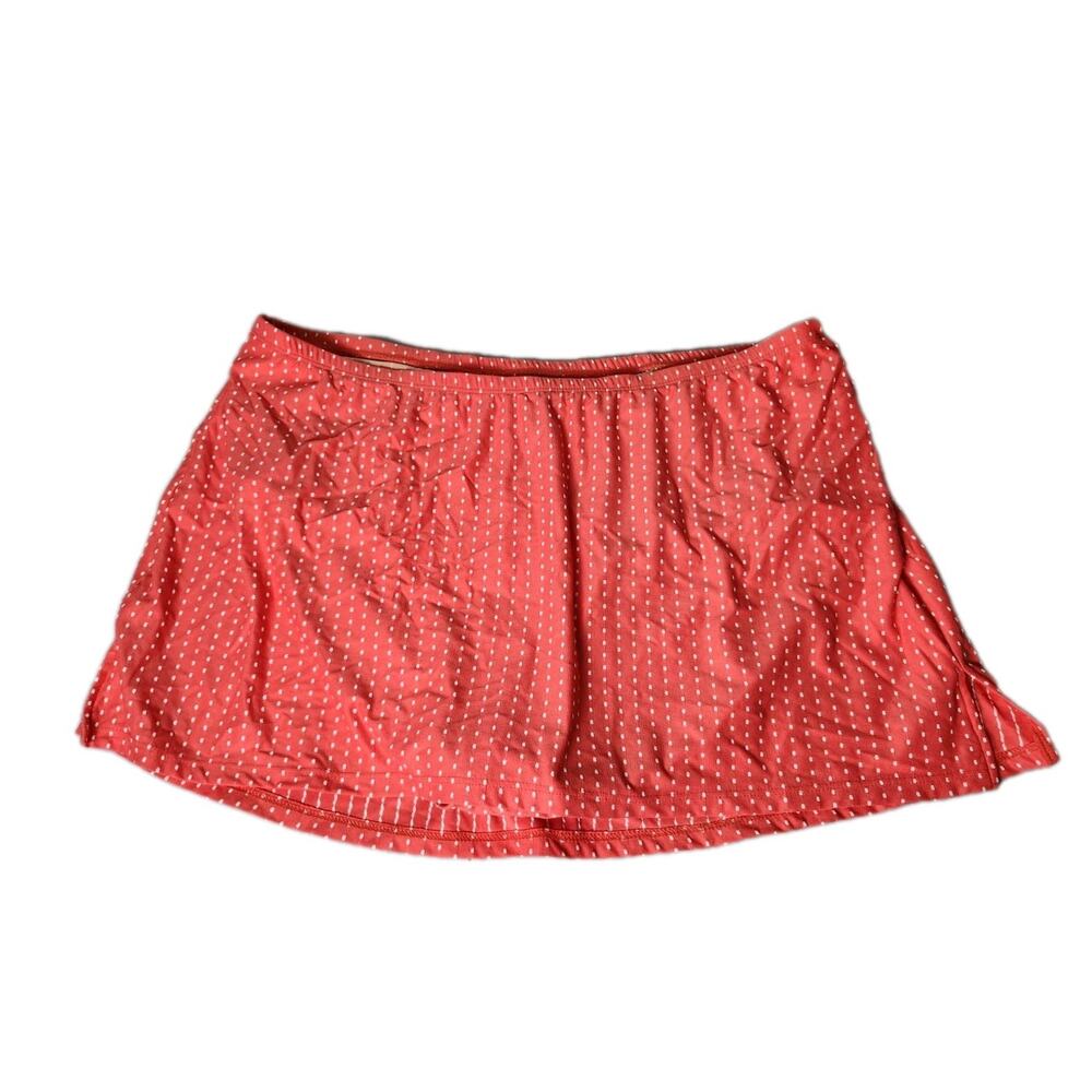 Swim By Cacique Swim Skirt With Briefs Plus Size 14‎ Red White Polka Dot NWT